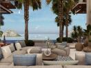 Luxurious outdoor living area with ocean view