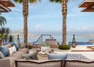 Luxurious outdoor living space with sea view