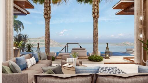 Luxurious outdoor living space with sea view