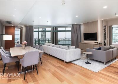 Riverside 3 Bedroom Condo for Rent with Spectacular Chao Phraya River Views