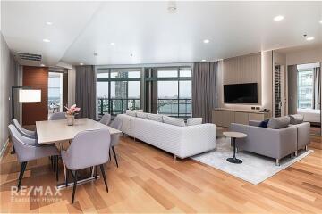 Riverside 3 Bedroom Condo for Rent with Spectacular Chao Phraya River Views