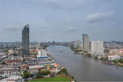 Riverside 3 Bedroom Condo for Rent with Spectacular Chao Phraya River Views