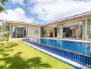 Modern house with pool and garden