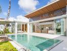 Modern villa with private pool and outdoor living area