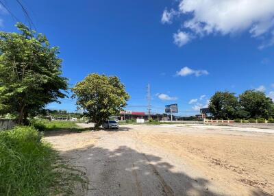 Empty lot with clear sky