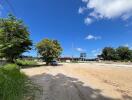 Empty lot with clear sky