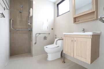 Modern bathroom with accessible features