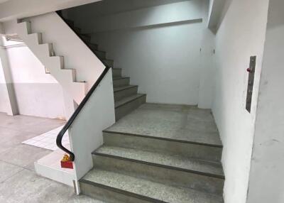 Stairwell and hallway in a residential building