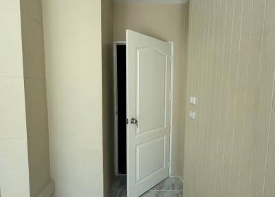 Corner with an open door