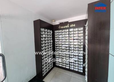 Mailboxes in building lobby