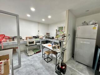 Modern kitchen with stainless steel appliances and ample counter space