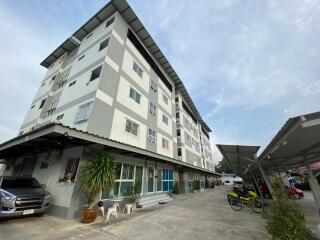 Exterior view of a multi-story apartment complex