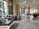 Modern lobby with luxurious decor