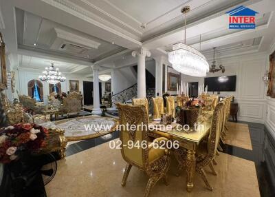 Luxurious dining room with ornate furnishings