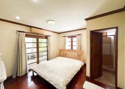 Cozy Bedroom with Wooden Accents