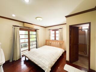 Cozy Bedroom with Wooden Accents