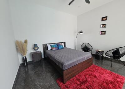 bedroom with modern minimalist decor