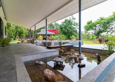 Incredible Nearly-New Modern Resort Style Home on 8+ Rai Overlooking a Lake for Sale in Luang Nuea, Doi Saket