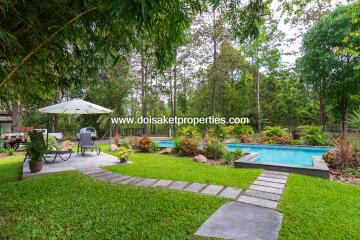 Incredible Nearly-New Modern Resort Style Home on 8+ Rai Overlooking a Lake for Sale in Luang Nuea, Doi Saket