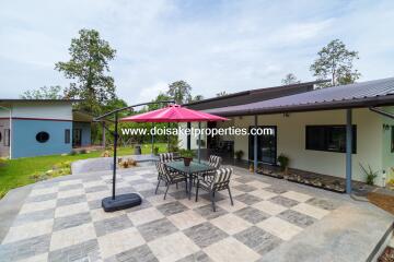 Incredible Nearly-New Modern Resort Style Home on 8+ Rai Overlooking a Lake for Sale in Luang Nuea, Doi Saket