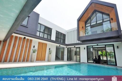 MORE-002PR Pool Villa Chiang Mai for rent 5 bedrooms, 5 bathrooms, Wang Tan Village, Hang Dong Chiang Mai.