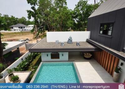 MORE-002PR Pool Villa Chiang Mai for rent 5 bedrooms, 5 bathrooms, Wang Tan Village, Hang Dong Chiang Mai.