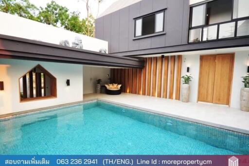 MORE-002PR Pool Villa Chiang Mai for rent 5 bedrooms, 5 bathrooms, Wang Tan Village, Hang Dong Chiang Mai.