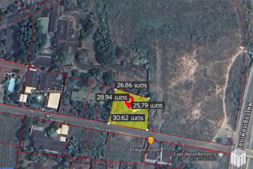 Property ID211LS Land for sale in, Chang Phueak, 0-2-14 sq.w., near Chiang Mai University.