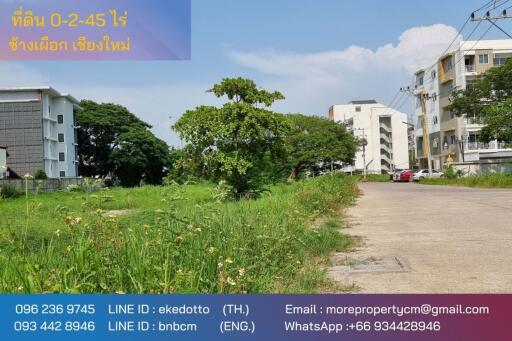 Property id143ls Land for sale in ChangPuek 0-2-45Rai near Rajabhat Chiangmai