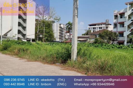 Property id142ls ขายที่ดิน ช้างเผือก 0-1-80ไร่ ใกล้ราชภัฏเชียงใหม่