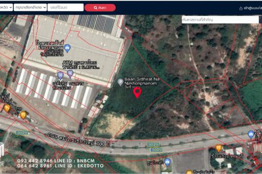 Property id044ls Land for sale in Saraphi 7-2-40Rai near Wiang Kum Kam