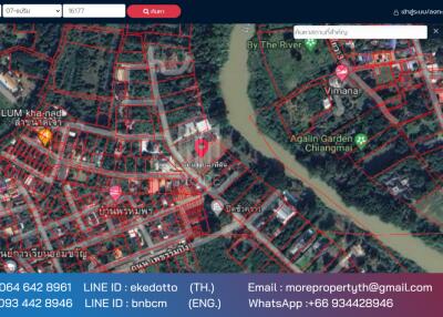 More-072LS Land for sale in Chiang Mai 1 rai 1 ngan 13 sq.wa. near the outer ring road Don Kaeo Sub-district. Mae Rim District, Chiang Mai