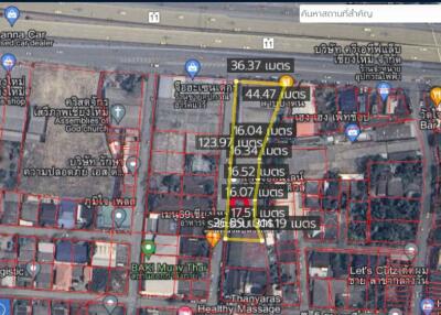 ทรัพย์สิน id158ls ขายที่ดินป่าตัน 1-1-44 ไร่ ถนนซุปเปอร์ไฮเวย์