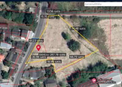 Property id 062LS Land for sale in Chiang Mai. Mae Rim-Ban Rai Road, 4-1-23 rai, near Prem International School, Chiang Mai