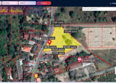 Property id 062LS Land for sale in Chiang Mai. Mae Rim-Ban Rai Road, 4-1-23 rai, near Prem International School, Chiang Mai