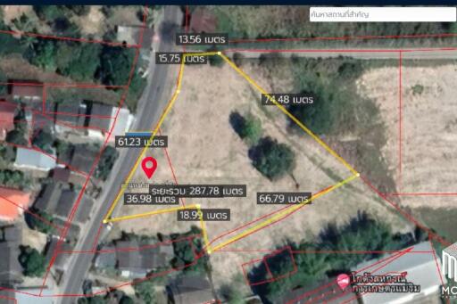 Property id 062LS Land for sale in Chiang Mai. Mae Rim-Ban Rai Road, 4-1-23 rai, near Prem International School, Chiang Mai