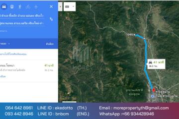 More-067LS ขายที่ดิน เชียงใหม่ 123 ไร่ ติดถนน 1095 ใกล้สี่แยกแม่มาลัย-ปาย อ.แม่แตง