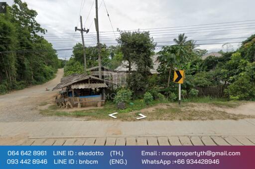 More-067LS Land for sale in Chiang Mai 123 Rai , next to the road 1095, near the intersection of Mae Malai-Pai, Mae Taeng, Chiang Mai.