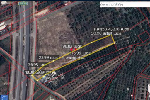 Property ID163LS Land for sale in Sai Pa Tong, 2 – 2 - 5 Rai.,near PTT Station Thung Ruang Thong (Mae Wang)