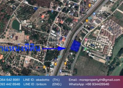 Property id 080LS Land for sale in Chiang Mai 1-2 - 12 rai, next to the main road, irrigation, Nam Phrae, Hang Dong district, Chiang Mai province.