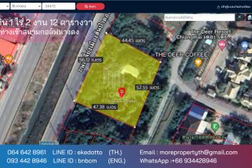 Property id 080LS Land for sale in Chiang Mai 1-2 - 12 rai, next to the main road, irrigation, Nam Phrae, Hang Dong district, Chiang Mai province.