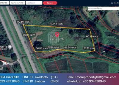 More-071LS Land for sale in Chiang Mai 6 rai 1 ngan 79 sq m. near Chofa Sinseng School, Nong Phueng Subdistrict. Saraphi District, Chiang Mai Province