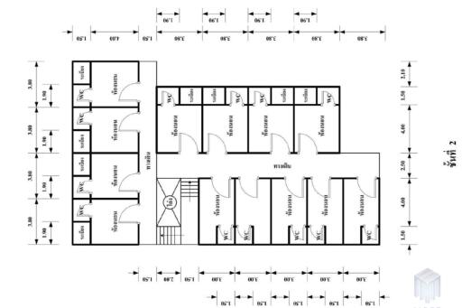 Dormitory - Chet Yot Zone, 37 rooms, 105 sq m, near Maya Mall (ID:034BS)