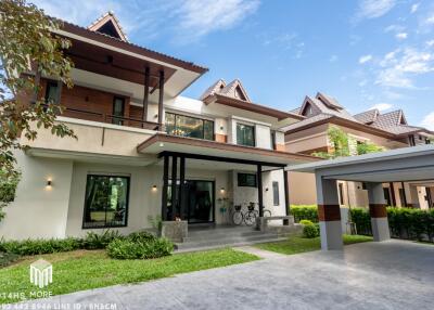 More – 018PS, A Luxury House for Sale Contemporary style combination with Thai Lanna Style buit-in teak furniture, Wang Tan village