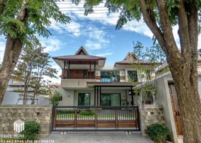 More – 018PS, A Luxury House for Sale Contemporary style combination with Thai Lanna Style buit-in teak furniture, Wang Tan village