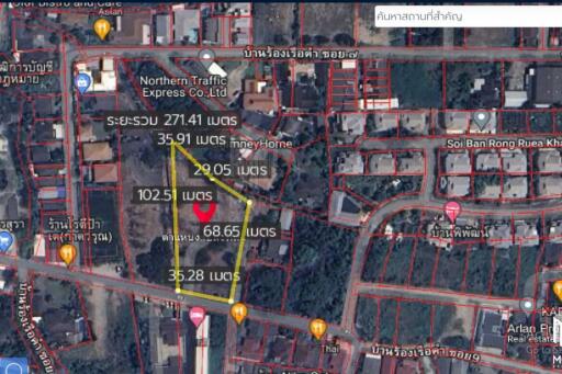 ทรัพย์สิน ID165LS ขายที่ดิน ป่าดาด 2-1-16 ไร่ ใกล้เทสโก้โลตัส เชียงใหม่ หางดง