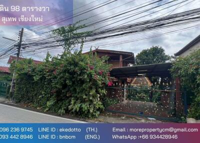 Property id 188ls Land for sale in Sutep area 98 sq.wa near Chiangmai University.