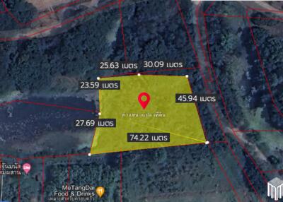 Property id 224LS Land for sale in Saraphi 1Rai 3Ngan 96sq.wa. near Global House Wiang Kum Kam