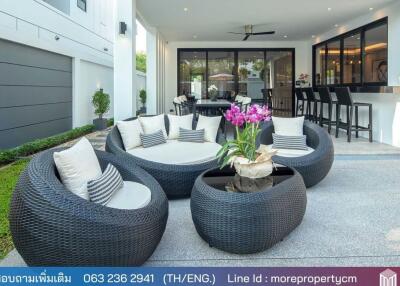 More – 019PS, made to order house Modern Pool Villa Wang Tan village, Chiang Mai, 4 bedrooms, 5 bathrooms, 382 sq m, near Hang Hong District, Chiang Mai