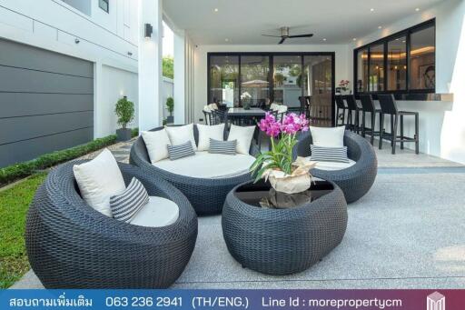 More – 019PS, made to order house Modern Pool Villa Wang Tan village, Chiang Mai, 4 bedrooms, 5 bathrooms, 382 sq m, near Hang Hong District, Chiang Mai